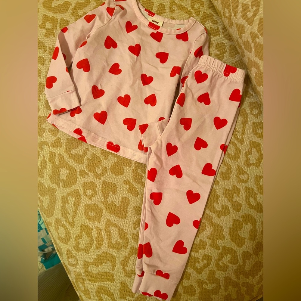 Cozy Cub 2Y Heart Pajamas